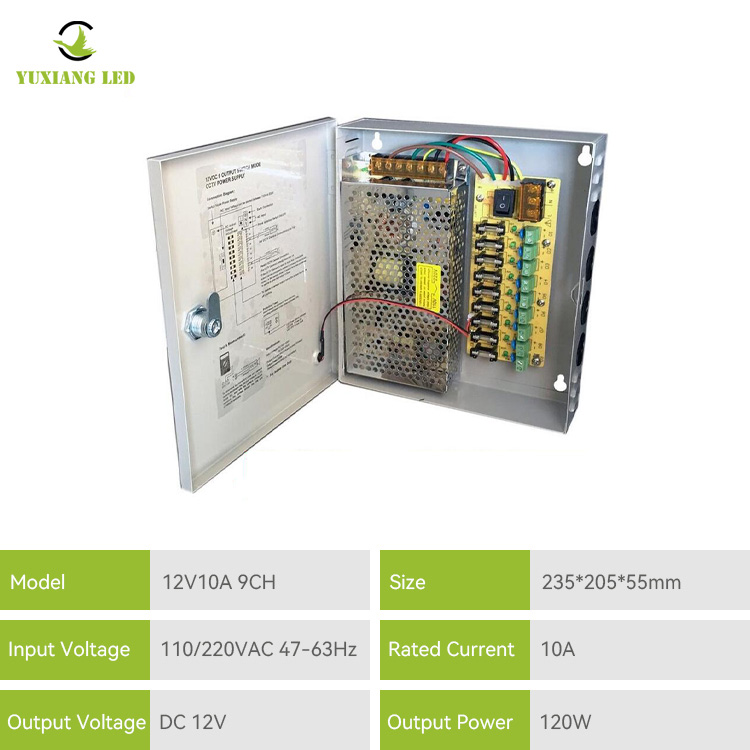 12V 10A 9CH CCTV-Netzteilbox