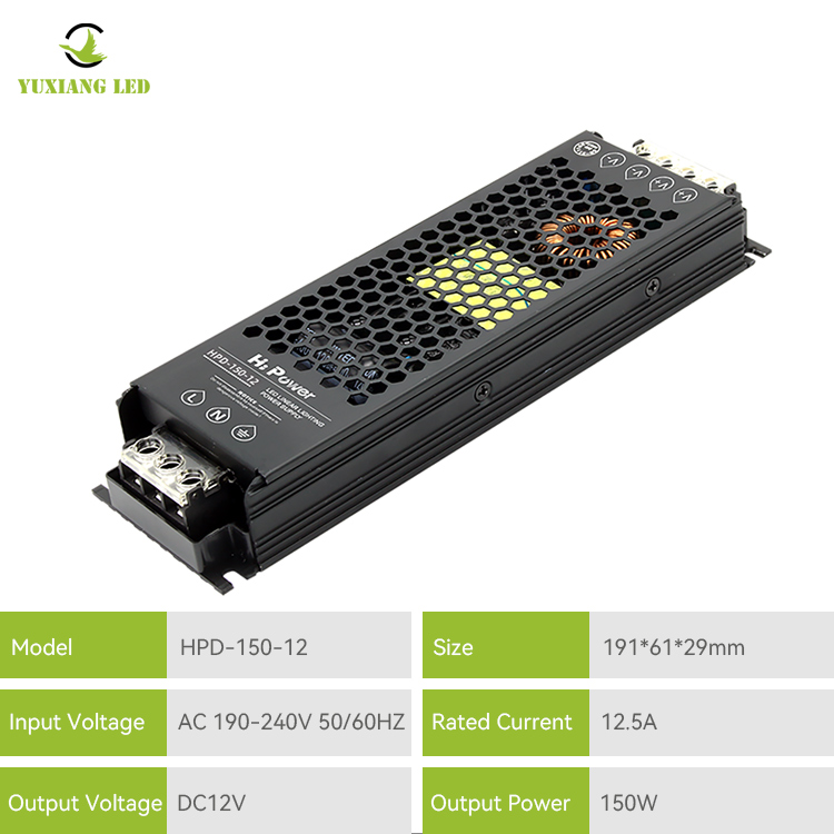 12V 150W halbklebendes lineares Beleuchtungsnetzteil