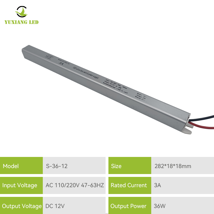 12V 3A Ultraflaches LED-Netzteil