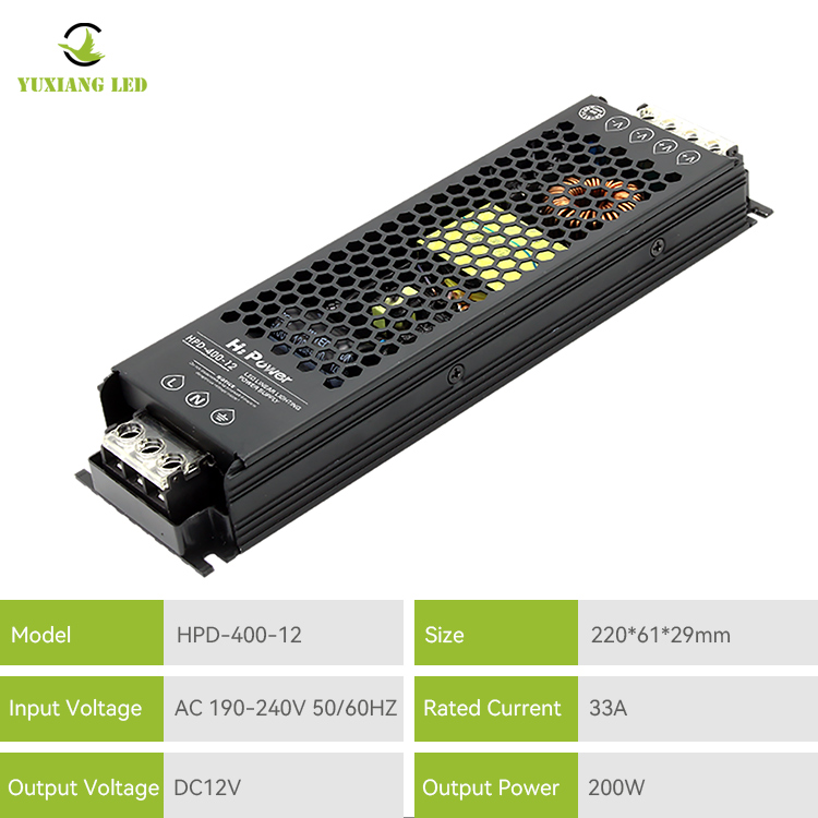 12 V 400 W halbklebendes lineares Beleuchtungsnetzteil