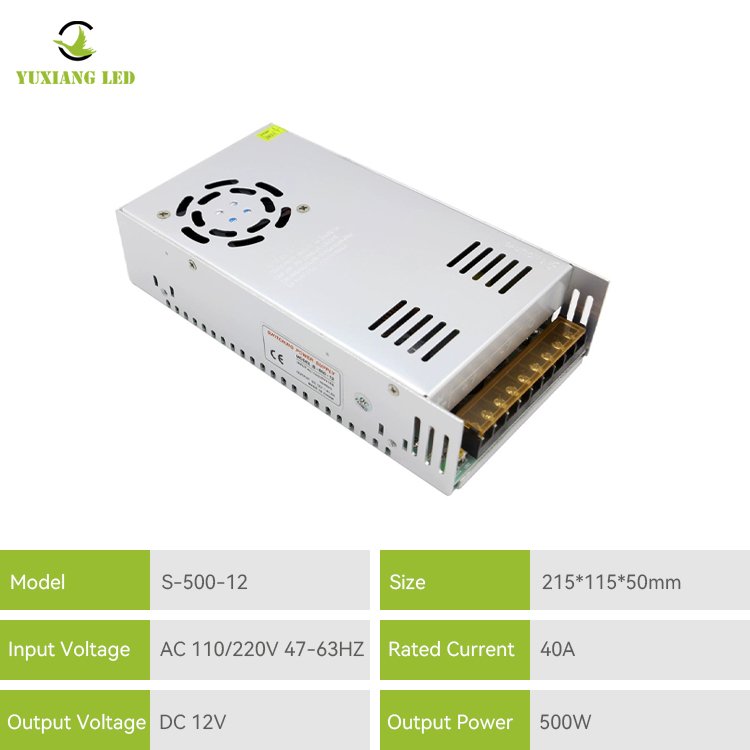 12 V 500 W Transformator-Schaltnetzteil aus reinem Kupfer