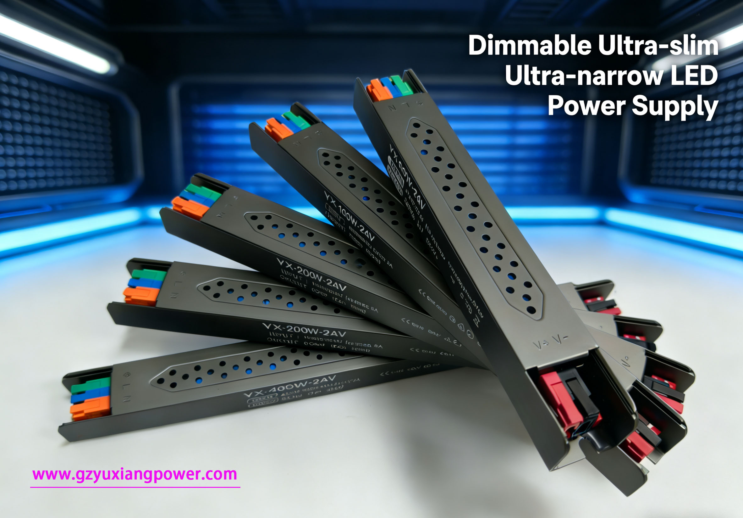 24-V-LED-Netzteil mit ultraschmalem, einstellbarem Licht