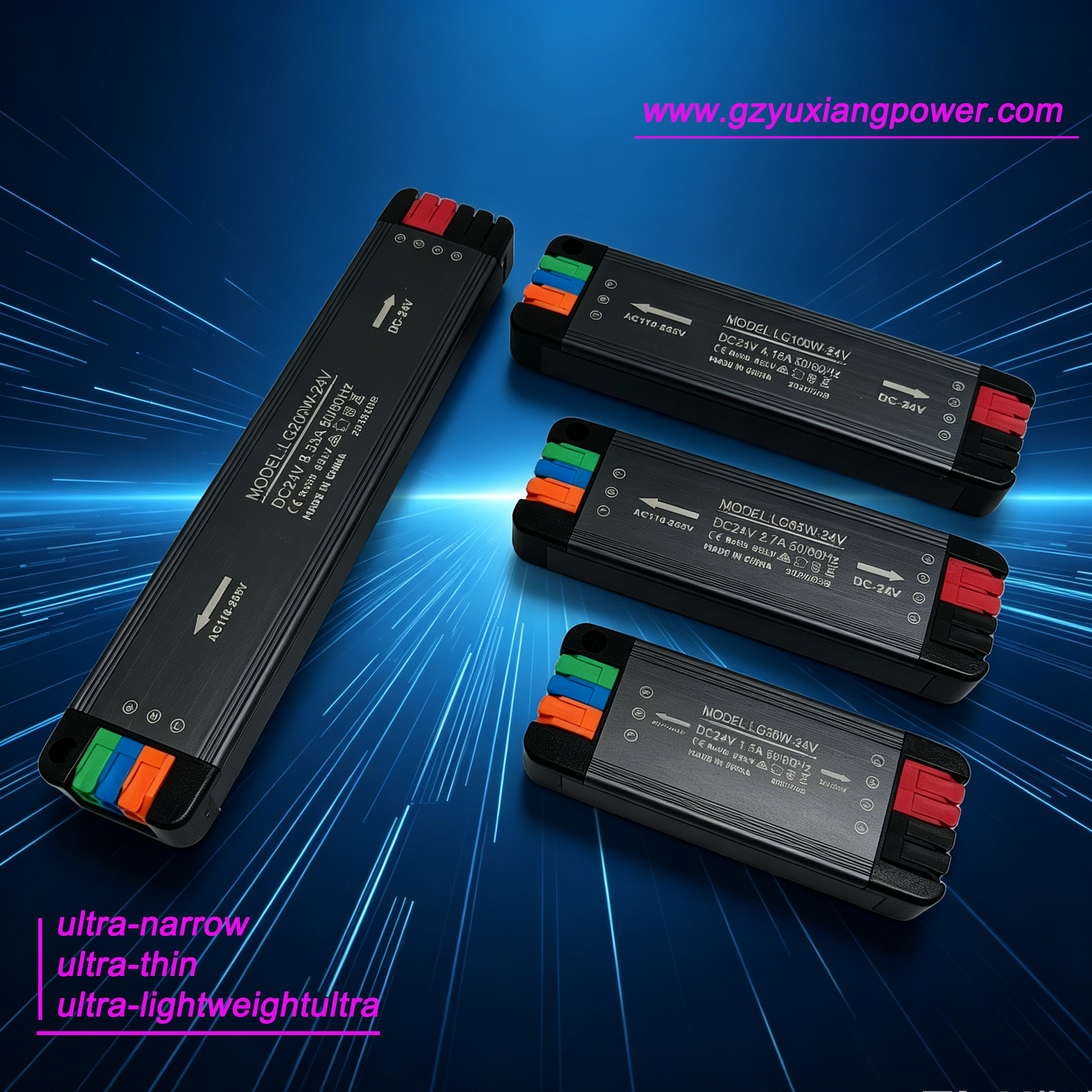 Ultradünnes 24-V-Weitspannungs-Mini-LED-Gleichstromnetzteil