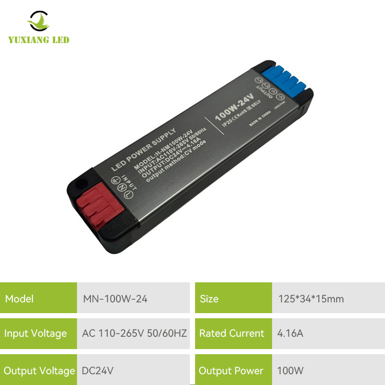 24V100W Weitspannungs-Mini-LED-Ultradünnes Gleichstromnetzteil