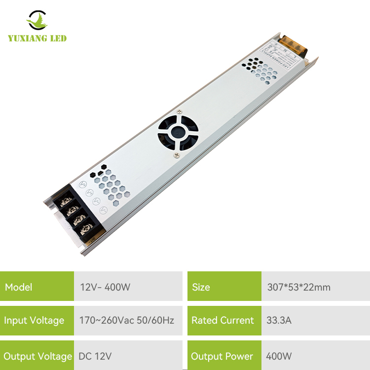 DC 12V 400W Ultradünnes LED-Netzteil