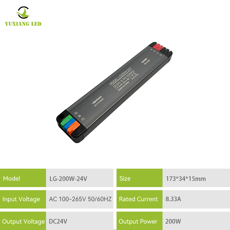 DC 24V200W Superdünnes LED-Netzteil