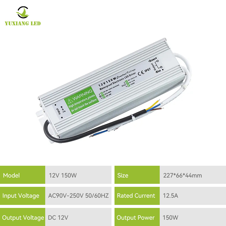 IP67 12V 150W Wasserdichtes LED-Netzteil der C-Serie