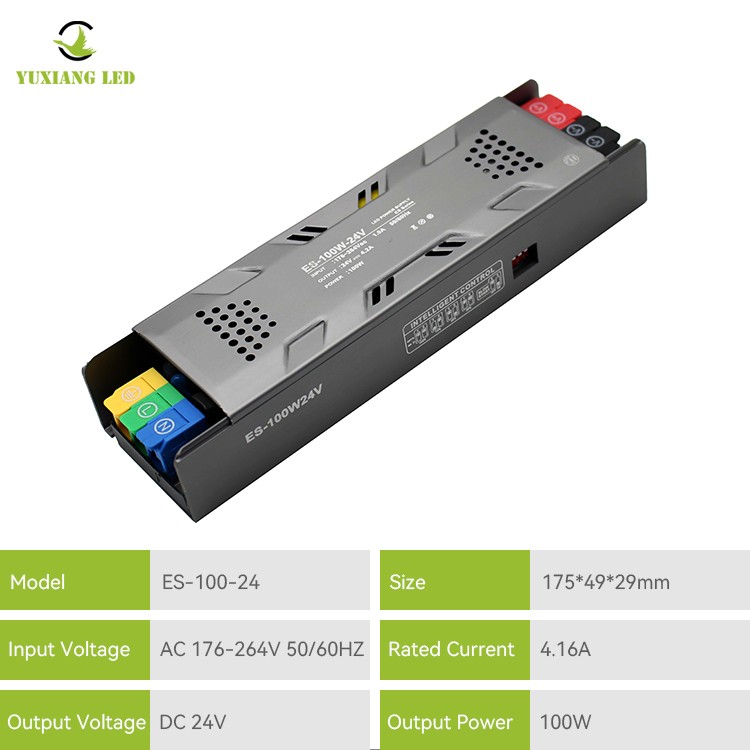 Halbvergossenes dimmbares LED-Linearnetzteil ES-Modell 24V 100W