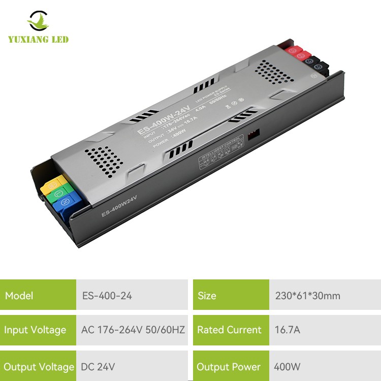 Halbvergossenes dimmbares LED-Linearnetzteil ES-Modell 24V 400W